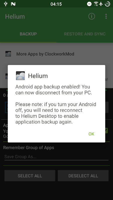 Helium app - ready